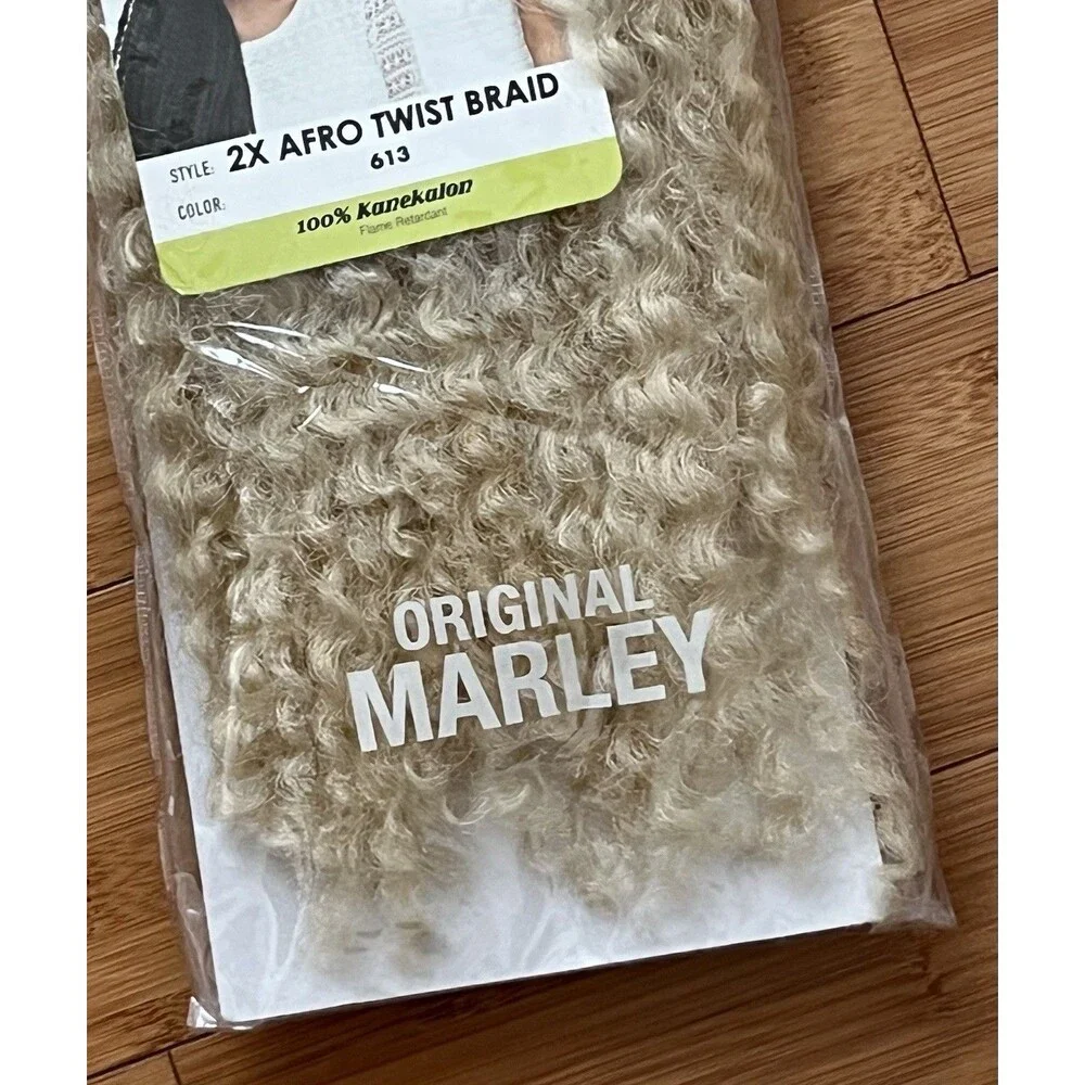 Janet Blonde Afro Twist Braid Kanekalon Hair Extensions 2x Pack Marley Style